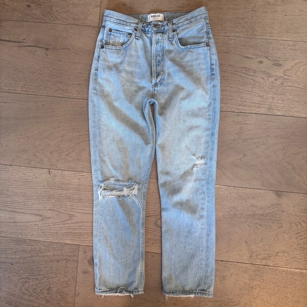 Agolde Riley High Rise Cropped Jeans Size 25 - Picture 8 of 16